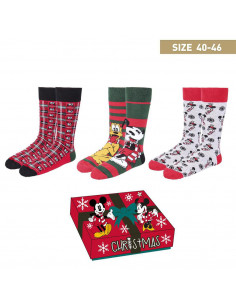 CALCETINES PACK 3 UND  MICKEY Y MINNIE TALLA 40-46