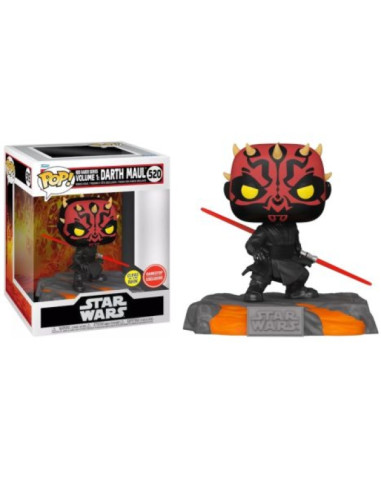 FUNKO POP DARTH MAUL 520 GLOWS IN THE DARK STAR W