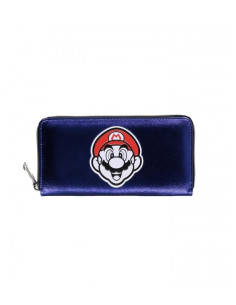 CARTERA LOGO MARIO GRABADO BLUE SUPER MARIO