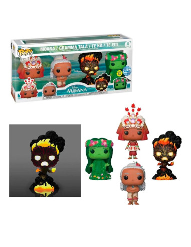 FUNKO POP PACK 4 MOANA GRAMMA TALA  TE KA  TE FITI