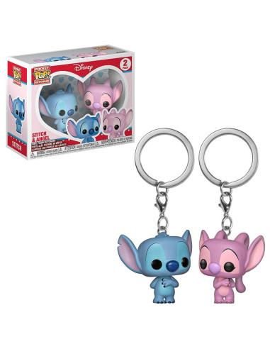 FUNKO POP LLAVERO PACK 2 STITCH Y ÁNGEL DISNEY