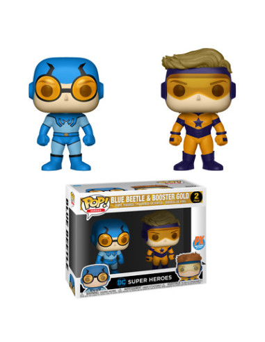 FUNKO POP BLUE BEETLE & BOOSTER GOLD PACK 2 EXCLUS