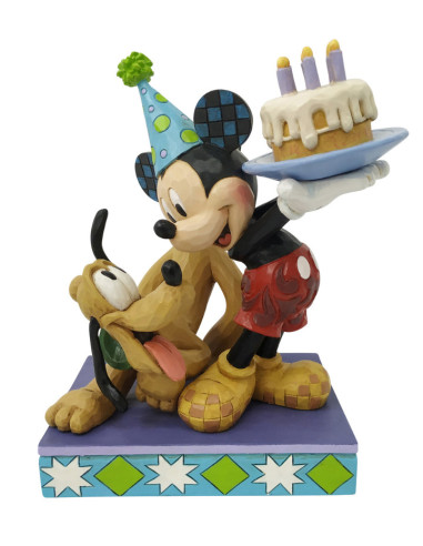 FIGURA MICKEY Y PLUTO CELEBRANDO EL CUMPLEAÑOS