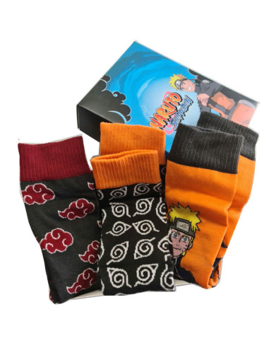 CALCETINES NARUTO PACK 3 TALLA 39-45