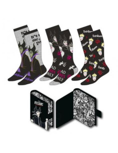 CALCETINES VILLANAS DISNEY PACK 3 TALLA 36-43